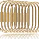 10 Pcs Gold Brass Key Rings,Screw Lock Key Organizer,Carabiner Keychain Clip for Keys
