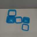 HiYZ Sandwich Cutter and Sealer, 5 PCS Sandwich Cutter for Kids, Bread Sandwich Maker and DIY Cookie Cutter for Lunchbox Bentobox, Sandwich Press Crimper for Children Boys Girls (Square Blue)