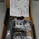 Universal Swivel TV /Table Top TV Stand for 19 to 43 inch TVs with 90 Degree Swivel, 4 Level Height Adjustable, Heavy Duty Tempered Glass Base, Holds up to 99LBS HT02B-001