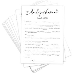 Baby Shower Games Mad Libs Baby Shower Game for Boy Girl for 50 Guests Activity Gender Neutral
