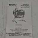 besrey 3 in 1 Baby Bassinets, Rocking Bedside Bassinet Sleeper with Mobile Toy Hanger, Baby Cradle for Newborn Infant with Larger Lockable 360° Swivel Wheels, 9 Height Positions, Storage Basket