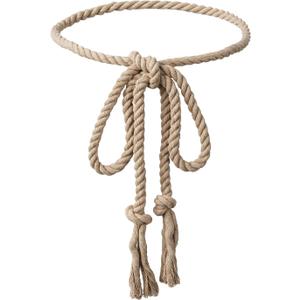 Rope Belt Simple Cotton Long Waist Rope Belts for Women Men Medieval Plus Size Tassel Belts Braided Woven Cord Belt for Girl Women Dresses Pants