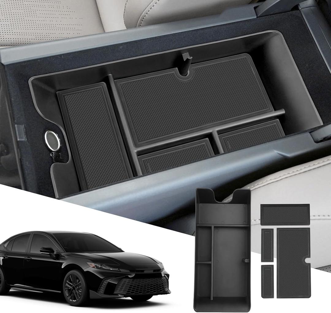 SXCY for 2025 Toyota Camry Center Console Organizer for Toyota Camry 2025 Accessories Console Tray for 2025 Toyota Camry Armrest Console Organizer 2025 Camry XSE Accessories