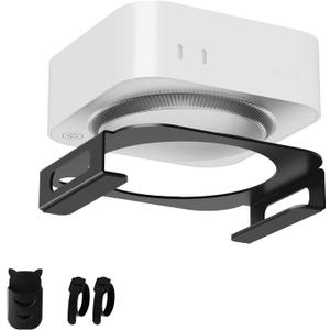 Dock Stand Compatible with Mac mini M4 & M4 Pro 2024, Anti-Slip Metal Desktop Stand Mount for Mac mini M4 and M4 Pro with Pen Holder and Cable Ties, Improved Cooling