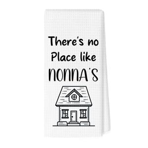 2 x WULQYING Nonna Gifts Kitchen Towels, Grandmother Gift from Granddaughter Grandson Grandchildren Grandkids, Best Grandma Gift Hand Towels, Grandmother Mothers Day Dish Tea Towel, 16x24 Inch