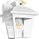FUDESY Dusk to Dawn Outdoor Wall Lantern, Exterior Sensor Porch Light Wall Mount with LED Bulb, Waterproof Anti-Rust Wall Sconce Lighting , White Outside Light Fixtures for Hose, Front Door, Garage
