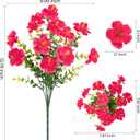 Lnoicy 16 Bundles Realistic Artificial Camellia Flowers for Outdoor, UV Resistant Faux Lifelike Fake Flowers for Home Decor, Wedding, Centerpiece（Purple/Magenta/Rose Red/Pink）