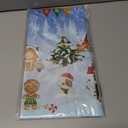 Fancy Land Christmas Tablecloths 3 Pack Gingerbread House Table Cover Snow Disposable Tablecloths Christmas Party Decoration