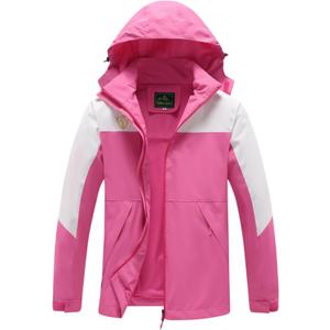 GIISAM Rain Jacket for Women, Women's Waterproof Lightweight Rain Jackets Packable Raincoat Windbreaker Coat with Hood (Medium)