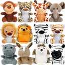 Arrozon 12 Pcs Small Stuffed Animals Bulk, 4.5 Inch Mini Stuffed Animals, Kindergarten Graduation Gifts, Classroom Keychain Plushies Toys Claw Machine Carnival Prizes, Party Favors for Kid