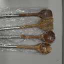 Edergoo 4 PCS Acacia Wood Cooking Utensils Set with Magnetic Hanging Handles Stainless Steel, Heat-Resistant Multi Function Cooking Tools