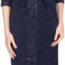 Le Bos womens 3 Pc Pleated Charmuse Pant Set (18 Plus, Black)
