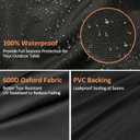 Grill Cover 61665 for Napoleon Prestige PRO 665 Grill, 600D Heavy Duty PU Material Wateproof UV Protected Cover, Velcro Closure, Adjustable Buckled Straps