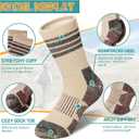 SeeyAN Kids Merino Wool Hiking Socks Boys Girls Thermal Winter Warm Boot Toddlers Thick Cushion Socks 4 Pairs (8-12 Years)