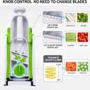 QYKIC Safe Mandoline Slicer 5 in 1 Vegetable Chopper Food Potato Cutter, Strips Julienne Dicer Adjustable Thickness 0.1-8 mm Kitchen Chopping Artifact Fast Meal Prep
