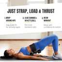 Hip Thrust Belt for Dumbbells, Kettlebells & Barbells  Adjustable Anti-Slip Exercise Belt for Glute, Waist & Core Training  EVA Fitness Belt for Home & Gym Workouts