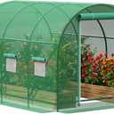 1277 FT Greenhouses for Outdoors Heavy Duty, Large Walk in Green Houses for Outside with 6 Ventilated Mesh Windows & Roll-up Door & Reinforced Frame