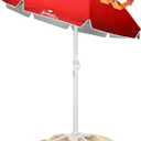 Portable UV Sun Shade Umbrella with Tripod Stand  Lightweight, Adjustable, and Instant Sun Protection for Outdoor Sports, Camping, and More  Red