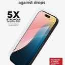 ZAGG Glass Elite Screen Protector for iPhone 16 Pro - 5X Stronger, Reinforced Edges, Ultra-Strong Tempered Glass, Scratch Resistant, Anti-Smudge, Easy Installation, InvisibleShield, Eco-Friendly