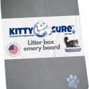 Kitty Cure Cat Nail File Scratcher, Odor-Resistant Litter Box Emery Board Scratcher Pad, No Peeling Needed, Waterproof, Non-Toxic & Long-Lasting Cat Scratcher That Files Nails