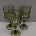 XUWAIDSGN 16 Pcs 7oz Plastic Vintage Wine Glasses Drinking Glasses Unbreakable Wedding Glassware Crystal Water Goblets Reusable Drinkware Vintage Champagne Flutes (16, Dark Green)