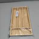 Small Silverware Organizer, Bamboo Kitchen Drawer Organizer, Utensil Holder, Cutlery Tray & Spoon Flatware Storage with Grooved Drawer Dividers (Small 6.7x12 Inch, Natural)