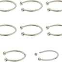 8Pcs Alloy Bikini Clips, Metal U Shape Ring Garment Clasps, Bra Hook Closure, Swimwear Front Clasp, Bra Clasp Replacement Part for Lingerie Sewing Bra Swimwear Buckle Making Garment Accessory (Sliver)