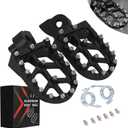 JFG RACING Dirt Bike Foot Pegs,CNC Rest Pedal Footpegs for YZ65 18-23/YZ85 02-23/ YZ125 97-23/YZ250 98-23/YZ250F WR250F 01-23/YZ450F WR450F 03-23/YZ125X 17-23/YZ250X YZ250FX YZ450FX WR426F-Black (Medium)