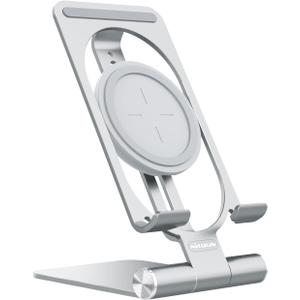 Nillkin Fast Wireless Charger - Metal Foldable and Adjustable Wireless Charging Stand for iPhone 16 15 14 13 12, Samsung Galaxy S25 S24 S23 S22 S21 Ultra/Plus and Android Phones, Mystic Silver Nillkin Fast Wireless Charger - Metal Foldable and Adjustable Wireless Charging Stand for iPhone 16 15 14 13 12, Samsung Galaxy S25 S24 S23 S22 S21 Ultra/Plus and Android Phones, Mystic Silver