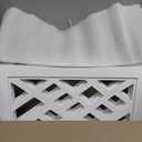 Cut-Out Design 16" Short Dog Gate for Small Dogs, Foldable Retractable Puppy Gate Indoor - Freestanding Lightweight Pet Barrier for Doorways, Stairs, Hallways (Extends to 35", White)