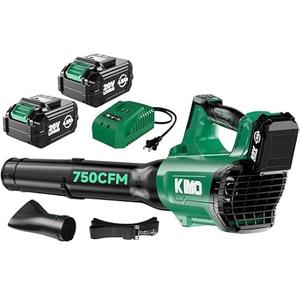 KIMO Leaf Blower Cordless with Battery and Charger,750CFM 220MPH Turbo Mode