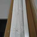 LazBlinds 2 Inch Faux Wood Blinds with Crown Valance, Cordless Blinds for Windows, Room Darkening Horizontal Window Blinds, 36" W x 60" H, White with Wood Grain