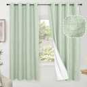 Lajode Sage Green Blackout Curtains for Bedroom - Linen Curtains 63 Inch Length Thermal Insulated Privacy Burlap Boho Window Drapes for Living Room Scandi Farmhouse Dining, 2 Panels, Each 52" Wide