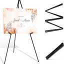 Instant Display Easel Stand - 63" Tripod Collapsible Portable Artist Floor Easel - Easy Folding Telescoping Adjustable Art Poster Metal Stand for Display Show (1 Pack)