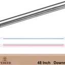 48 Inch Nickle Ceiling Fan Downrod, 1" Diameter Ceiling Fan Extension Rod (No Threads) with 5 x 18-AWG Wires,Universal Down Rods for Ceiling Fans,Easy Installation