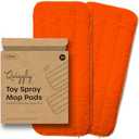 Quiggly Reusable Mop Pad 2-Pack – Washable Microfiber Refills Toddler & Kid Spray Mops – Machine Washable, 10.8” x 4.9” Pads