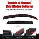 IKON MOTORSPORTS in-Channel Window Visor Compatible with 2006-2011 Chevy HHR 4Door, Acrylic Smoke Tinted 4PCS Sun Rain Shade Guard Wind Vent Air Deflector, 2007 2008 2009 2010