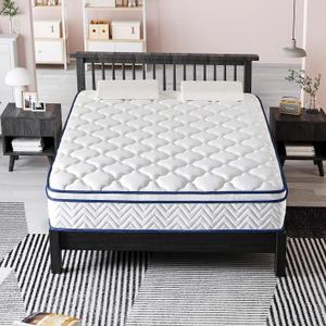 Full Size Mattress, 12 Inch Hybrid Mattress in a Box, Memory Foam Individually Wrapped Pocket Coils Innerspring Pressure Relief, Medium Firm - CertiPUR-US Certified, Fiberglass-Free, 54x75 Inches