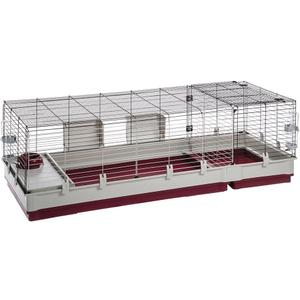 Ferplast Krolik XXL Rabbit Cage w/Wire Extension | Rabbit Cage Includes All Accessories & Measures 63.8L x 23.62W x 19.68H Inches