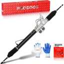 PHOBOOS Hydraulic Power Steering Rack and Pinion Assembly Compatible with Nissan Frontier 2005-2020, Pathfinder 2005-2012, Xterra 2005-2015, 2.4L, 2.5L, 4.0L, 5.6L, New Unit, Direct Fit, Ref. 26-3033