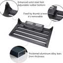 22" x 12.5" Aluminum Alloy Guitar Pedal Board with Power Supply Tray, Carry Bag & Mounting Tapes Included (Black, APB-22BK)