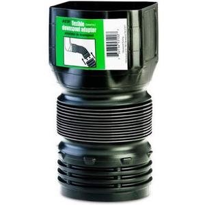 Flex-Drain ADP53102 Downspout Adaptor, Landscaping Drain Pipe Adapter 3 by 4 by 4-Inch , Black