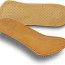pedag Comfort Leather 3/4 Inserts for Whole Foot Support, Handmade in Germany, Men and Women's Dress Shoes, Flats, Ballet Flats, Sandals, Real Leather, Tan, 1 Pair, US W 6 / EU 36