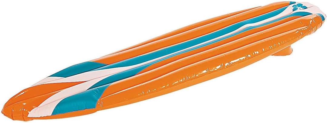 Fun Express Inflatable Surfboard 60x20 Luau Party Decorations - Beach Theme Party Decorations for Kids Pool Parties | Tropical Hawaiian Surf Board Inflatable Toy for Summer Events & Photo Props