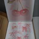 Trendy Pink Bows Canvas Wall Art Set of 3, Vintage Preppy Cherry Posters Prints, Pink Girly Room Aesthetic Wall Decor Painting for College Apartment Living Room Bedroom 12x16 In Framed