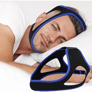 Anti Snoring Chin Strap, Chin Strap for CPAP Users - Adjustable & Breathable Chin Strap for Snoring Anti Snoring Devices Snoring Solution for Men and Women Sleep Better