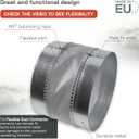 Vent Systems 4" Inch Flexible Vibration-Reducing Male Fit Duct Connector Round Galvanized Steel Dryer Vent Hose Connector, Spiral Duct, Pipe Extender, HVAC Ventilation - Inline Duct Work Coupler