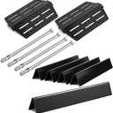 Genesis E-330 Grill 4 Burner 62752 7620 Flavorizer Bars 65505 Heat Deflectors Replacement Parts for Weber Genesis Grill Parts 300 Series with Front Control E-310 E-320 E330 S310 S320 S-330 EP330 7621