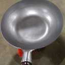 GreenPan Carbon Steel Wok 14, Flat Bottom, Durable Stir-Fry Pan, Pre-Seasoned Ready to Use, High Heat Retention, Induction, Ash Wood Handle, Kyoto, Black