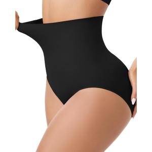 YADIFEN Tummy Control Shapewear High Waisted Underwear for Women, Seamless Girdle Steel Boned Butt Lifting Panties (3X-Large, Black)